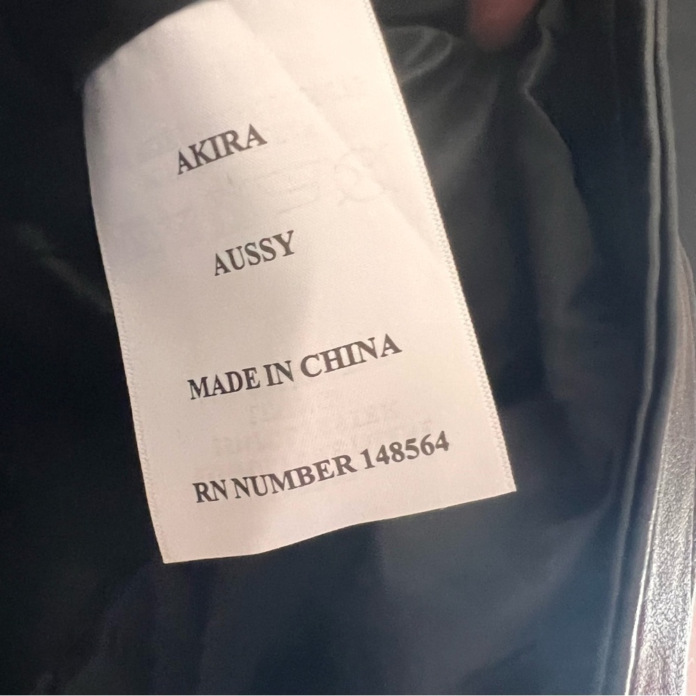 Akira Vegan Leather Moto Jacket Size Small - Picture 5 of 5